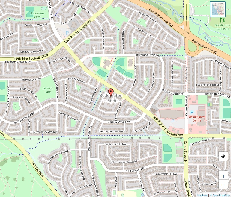 Beddington Heights Map