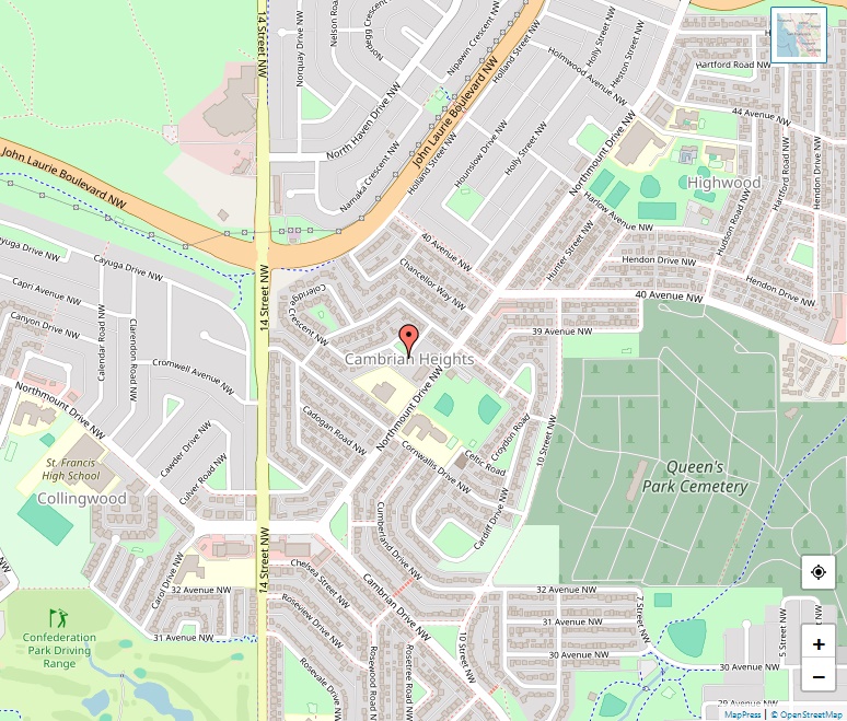 Cambrian Heights Map