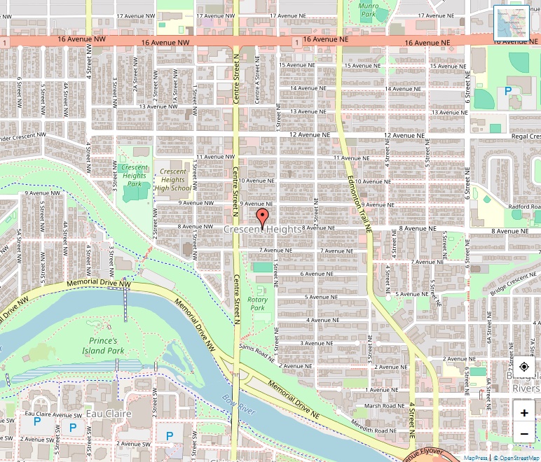 Crescent Heights Map