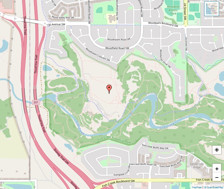 Fish Creek Provincial Park Map