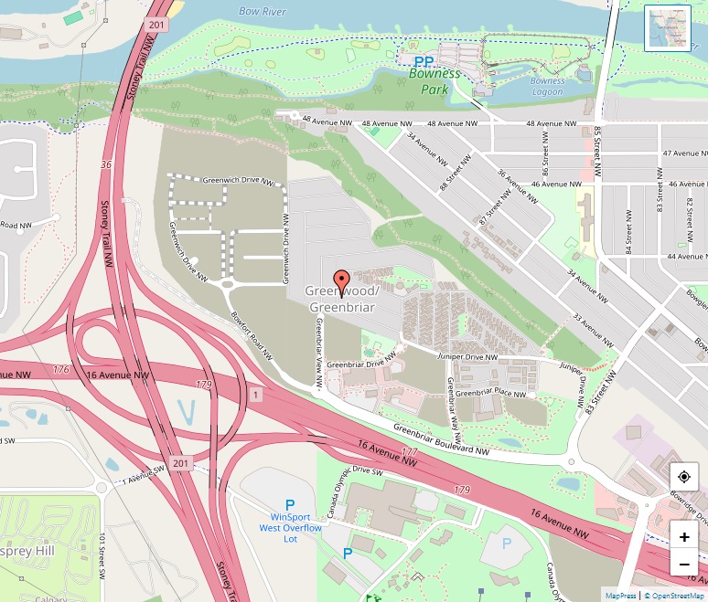 Greenwood/Greenbriar Map