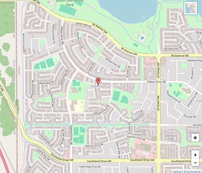 Oakridge Map, Calgary