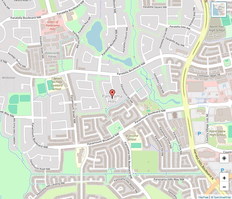 Panorama Hills Map, Calgary