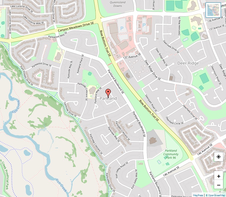 Parkland Map, Calgary