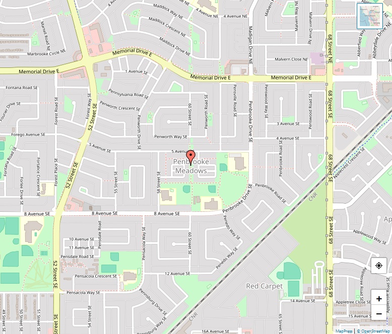 Penbrooke Meadows Map, Calgary