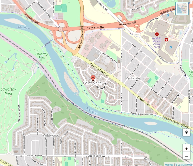 Point Mckay Map, Calgary