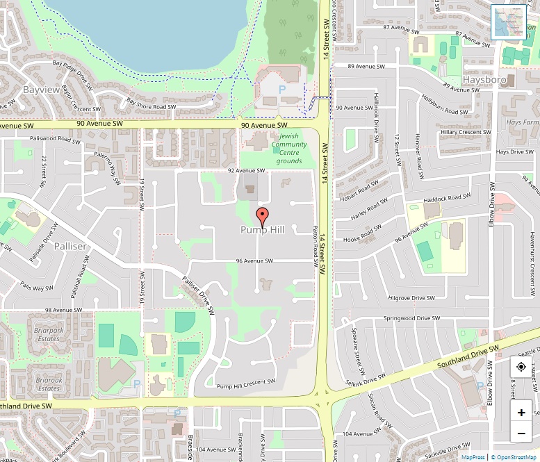 Pump Hill Map, Calgary