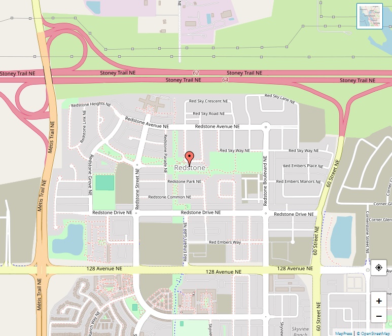 Redstone Map, Calgary