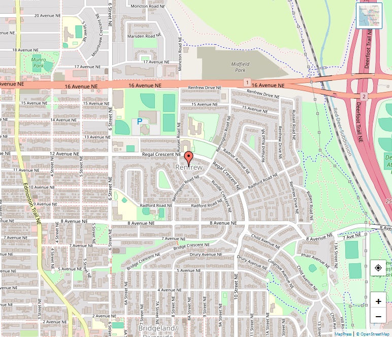 Renfrew Map, Calgary
