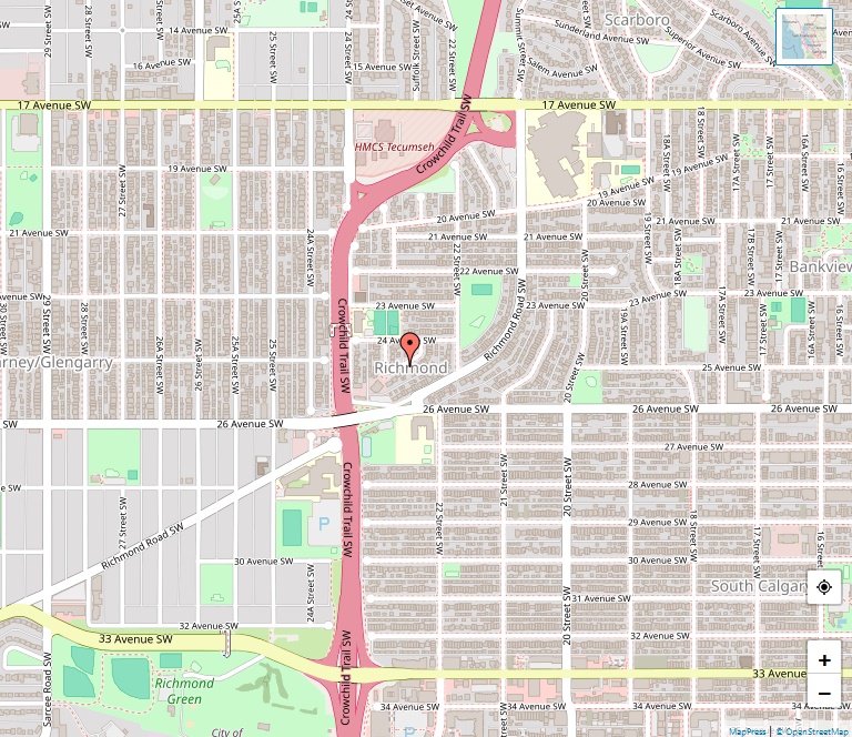 Richmond Map, Calgary