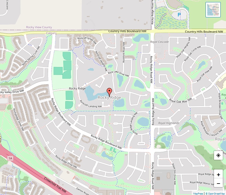 Rocky Ridge Map, Calgary