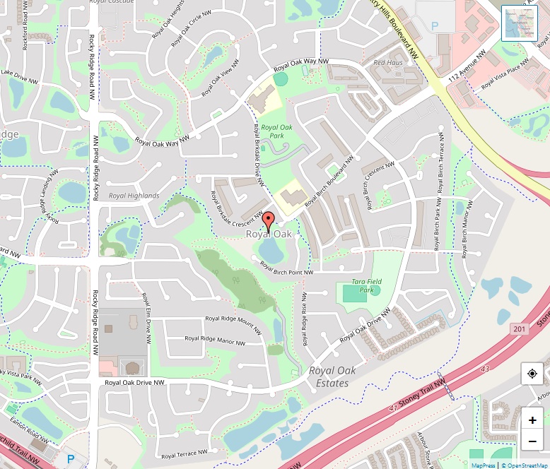 Royal Oak Map, Calgary