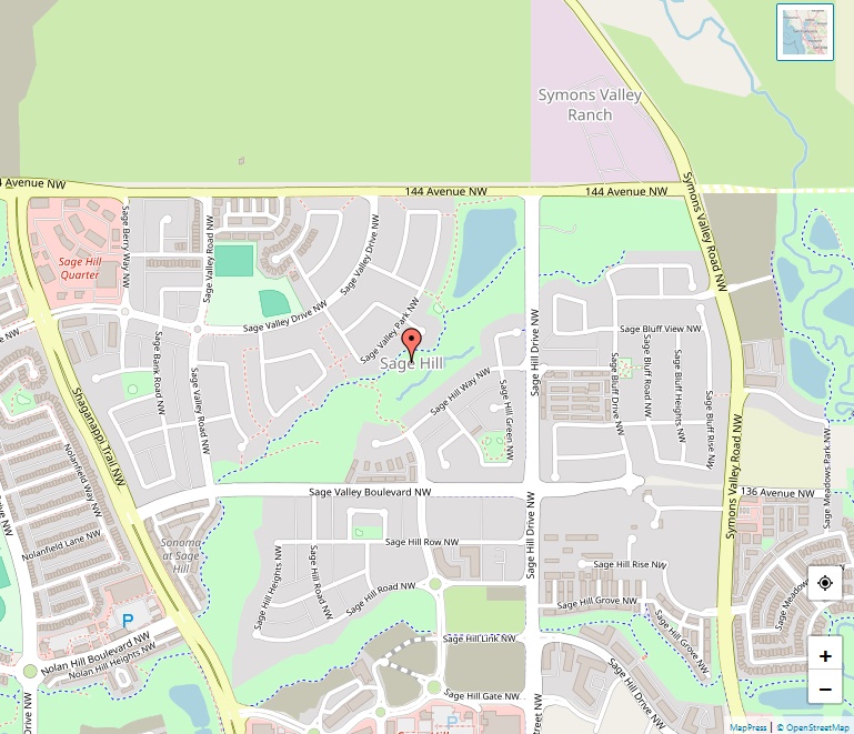 Sage Hill Map, Calgary