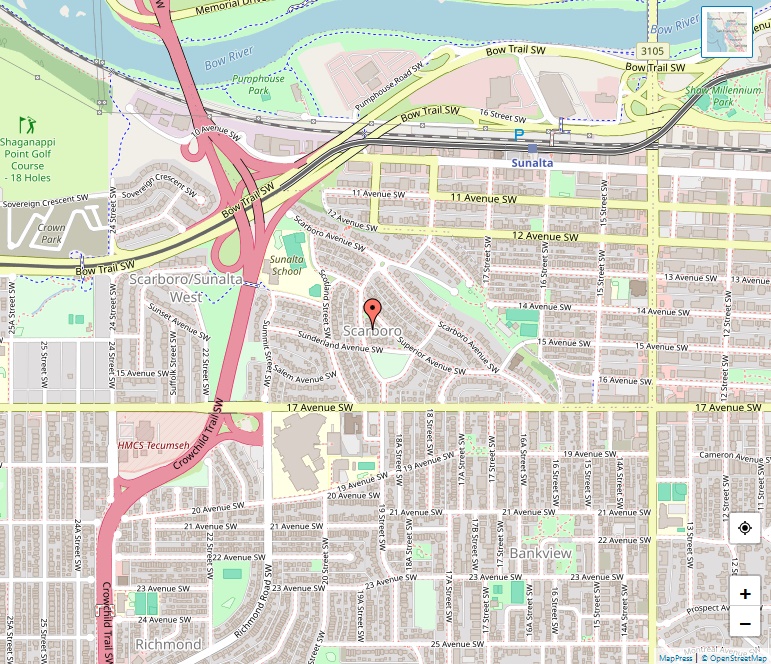 Scarboro Map, Calgary