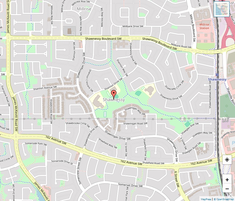 Shawnessy Map, Calgary