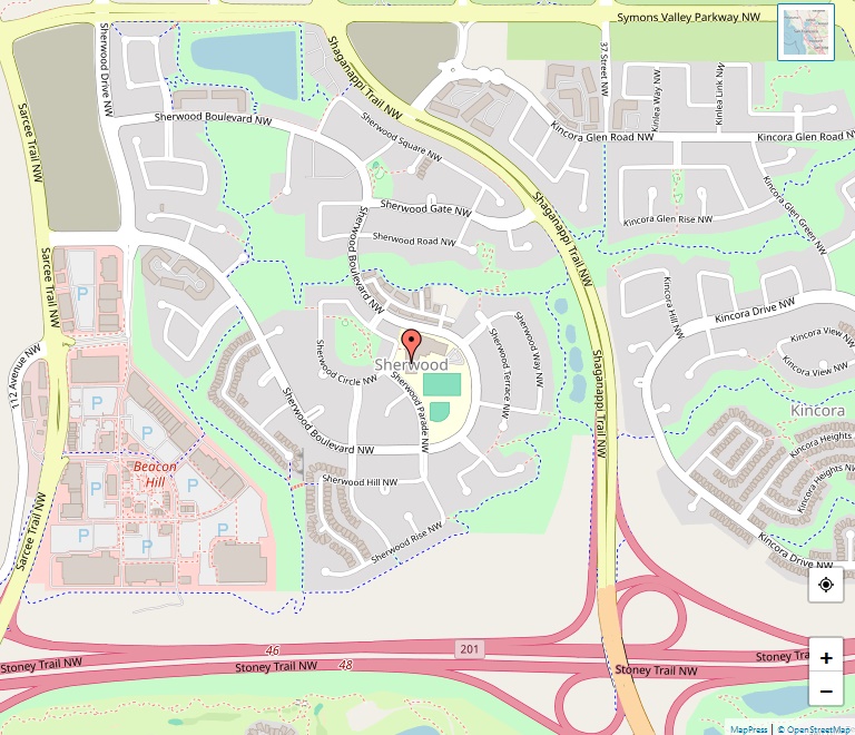 Sherwood Map, Calgary