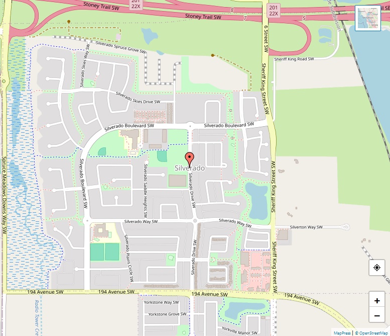 Silverado Map, Calgary