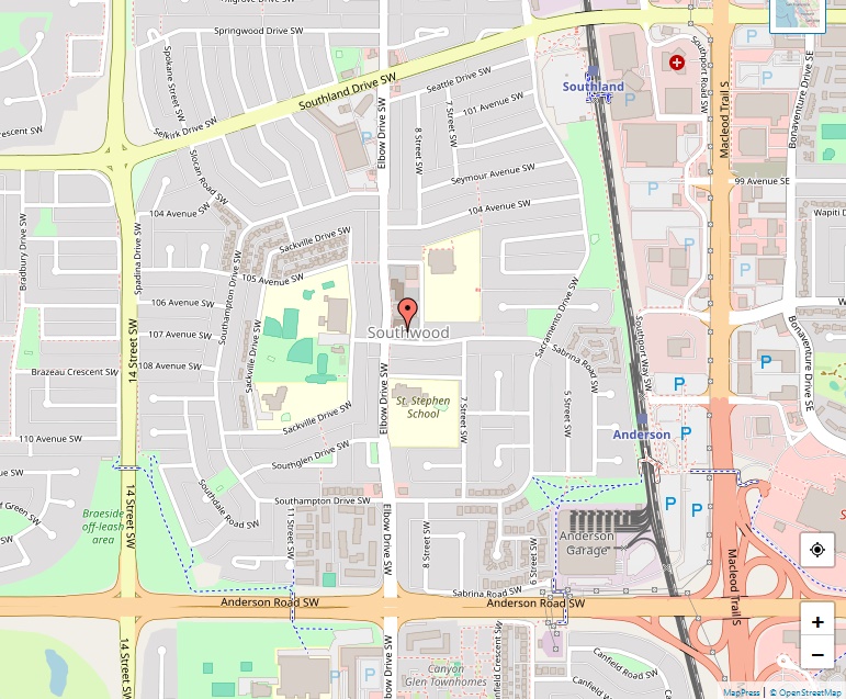 Southwood Map, Calgary