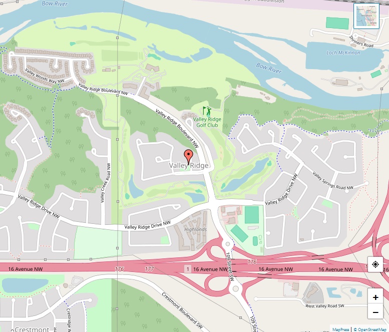 Valley Ridge Map, Calgary