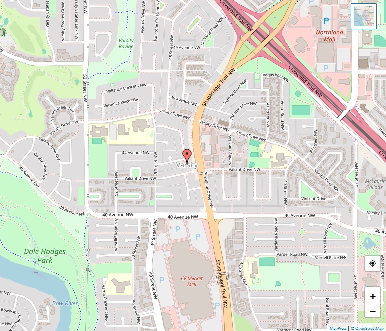 Varsity Map, Calgary